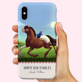 Galloping Horse  monogram Case-Mate iPhone Case