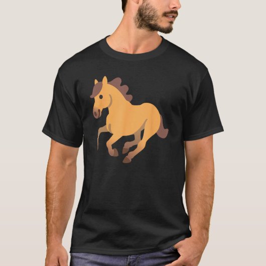 Galloping Horse Racehorse Costume T-shirt (Voorkant)