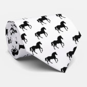 Galloping Horse Silhouette Boerderij Stropdas (Opgerold)