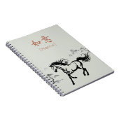 Galloping Horse Sumi-E Ink | Sage & Clay Custom Notitieboek (Rechterzijde)
