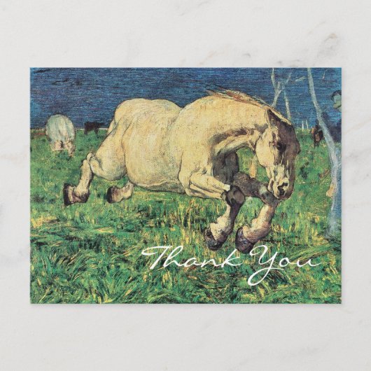 Galloping Horse van Giovanni Segantini Briefkaart (Voorkant)