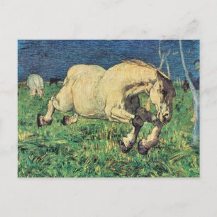 Galloping Horse van Giovanni Segantini,  kunst Briefkaart