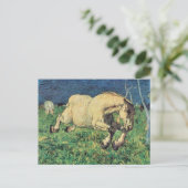 Galloping Horse van Giovanni Segantini,  kunst Briefkaart (Staand voorkant)