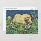 Galloping Horse van Giovanni Segantini,  kunst Briefkaart (Voorkant / Achterkant)