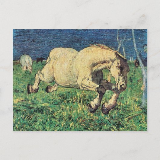 Galloping Horse van Giovanni Segantini,  kunst Briefkaart (Voorkant)