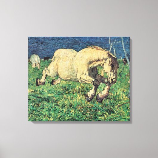 Galloping Horse van Giovanni Segantini, kunst Canvas Afdruk (Voorkant)