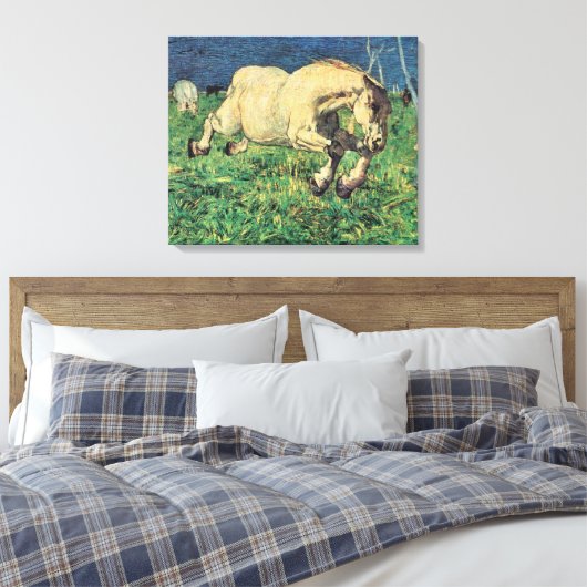 Galloping Horse van Giovanni Segantini, kunst Canvas Afdruk (Insitu (Slaapkamer))