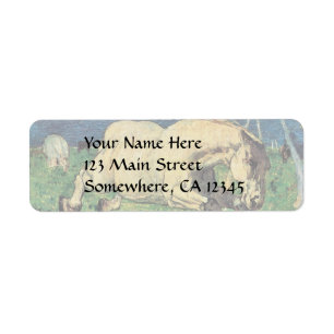 Galloping Horse van Giovanni Segantini,  kunst Etiket