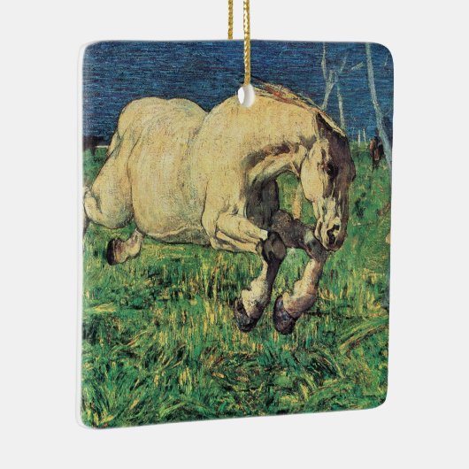 Galloping Horse van Giovanni Segantini,  kunst Keramisch Ornament (Rechts)