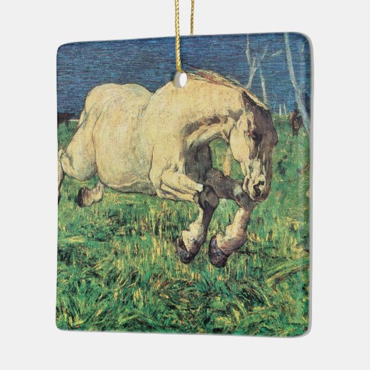 Galloping Horse van Giovanni Segantini,  kunst Keramisch Ornament (Links)