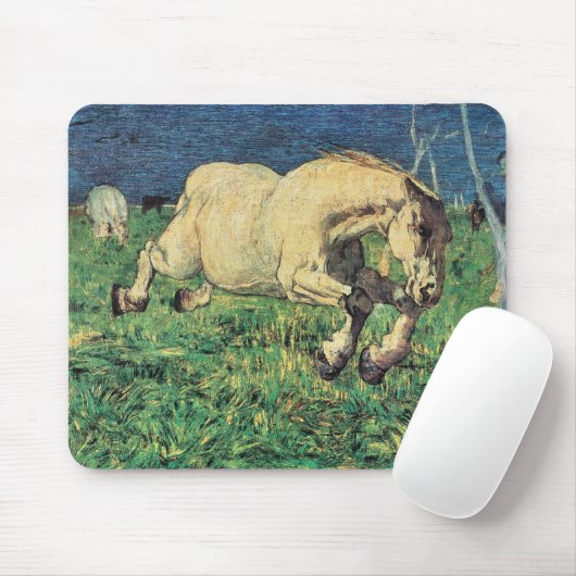 Galloping Horse van Giovanni Segantini,  kunst Muismat (Met muis)