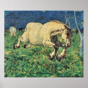 Galloping Horse van Giovanni Segantini,  kunst Poster