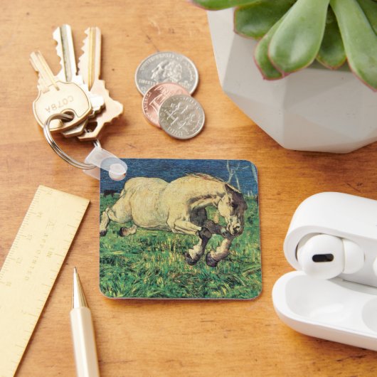 Galloping Horse van Giovanni Segantini,  kunst Sleutelhanger (Bureau)