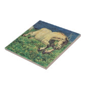 Galloping Horse van Giovanni Segantini,  kunst Tegeltje (Zijkant)