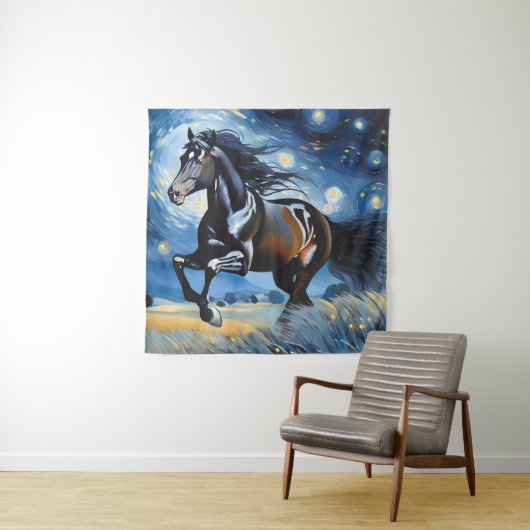 Galloping Horse Wandkleed (In situ)