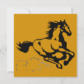Galloping Horse Wild en gratis verjaardagsfeestje Kaart (Achterkant)