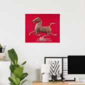 Galloping horse with one Hoof Resting on a Poster (Thuiskantoor)