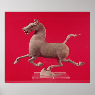 Galloping horse with one Hoof Resting on a Poster