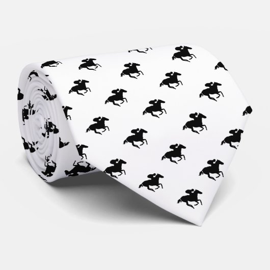 Galloping Horseman Pattern | Derby Stropdas (Opgerold)