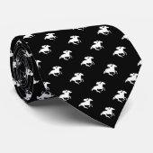 Galloping Horseman Pattern | Derby Stropdas (Opgerold)