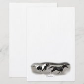 Galloping Horses Briefpapier (Voorkant / Achterkant)