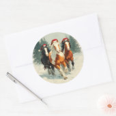 Galloping Horses Christmas Sticker (Envelop)
