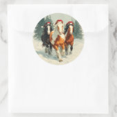 Galloping Horses Christmas Sticker (Tas)