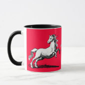 Galloping Horses Elegant Red en Black Mok (Links)