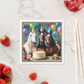 Galloping In Fun: Een Paard Verjaardagsviering Servet (Insitu)
