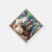 Galloping In Fun: Een Paard Verjaardagsviering Servet (Hoek)