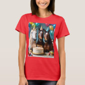 Galloping In Fun: Een Paard Verjaardagsviering T-shirt (Voorkant)