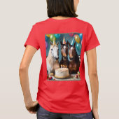 Galloping In Fun: Een Paard Verjaardagsviering T-shirt (Achterkant)