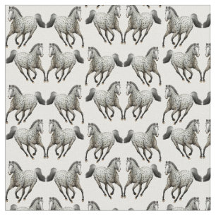 Galloping Leopard Appaloosa Horse Fabric Stof