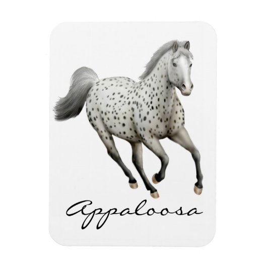 Galloping Leopard Appaloosa Paard Premium Magneet (Verticaal)