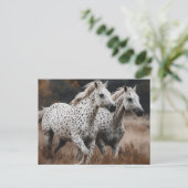 Galloping Leopard Appaloosa paarden Briefkaart (Staand voorkant)