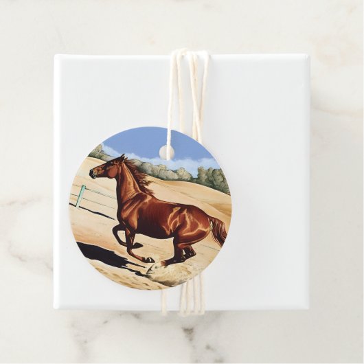 Galloping Mare Gift Label (In situ)