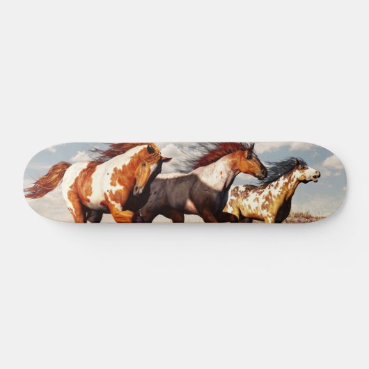 Galloping Mustangs Persoonlijk Skateboard (Horizontaal)