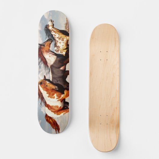 Galloping Mustangs Persoonlijk Skateboard (Voorkant)