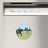 Galloping Mustangs ronde magneet (Insitu (Vaatwasser))