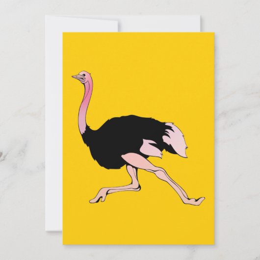 Galloping Ostrich Kaart (Voorkant)
