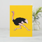 Galloping Ostrich Kaart (Staand voorkant)