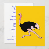 Galloping Ostrich Kaart (Voorkant / Achterkant)