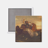 Galloping Outlaw (Cowboy on Horseback) (paarden) Magneet (Voorkant / Achterkant)