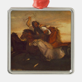 Galloping Outlaw (Cowboy on Horseback) (paarden) Metalen Ornament