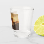 Galloping Outlaw (Cowboy on Horseback) (paarden) Shot Glas (Rechts)
