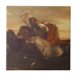 Galloping Outlaw (Cowboy on Horseback) (paarden) Tegeltje