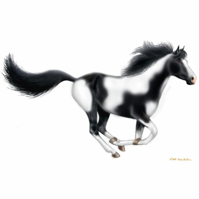 Galloping Paint Horse Holiday Ornament Fotobeeldje Ornament (Voorkant)