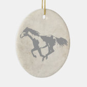 Galloping Paint Horse Keramisch Ornament (Rechts)