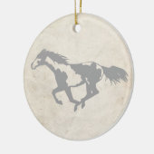Galloping Paint Horse Keramisch Ornament (Links)