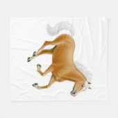 Galloping Palomino Haflinger Horse Fleece Blanket (Voorkant (Horizontaal))